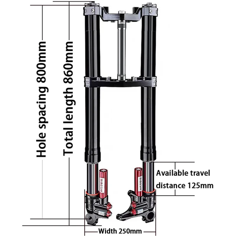 GS Kui Shocks Motorcycle Front Shock Absorber Inverted Design for Ninja400 Special Vehicle New Condition Front Fork Suspension