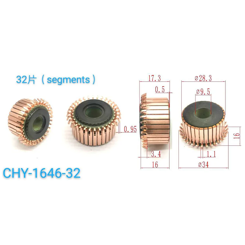 

28.3*9.5*16*32P Chy-1646-32 Is Suitable for the Commutator of Packaging Machine Motors. the Commutator Is Universal for the Same Size