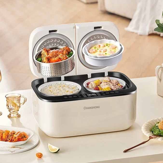 

Rice cooker new intelligent multifunctional household 2.5 liters + 2.5 liters 1-4 people dual-bladder steaming rice cooker