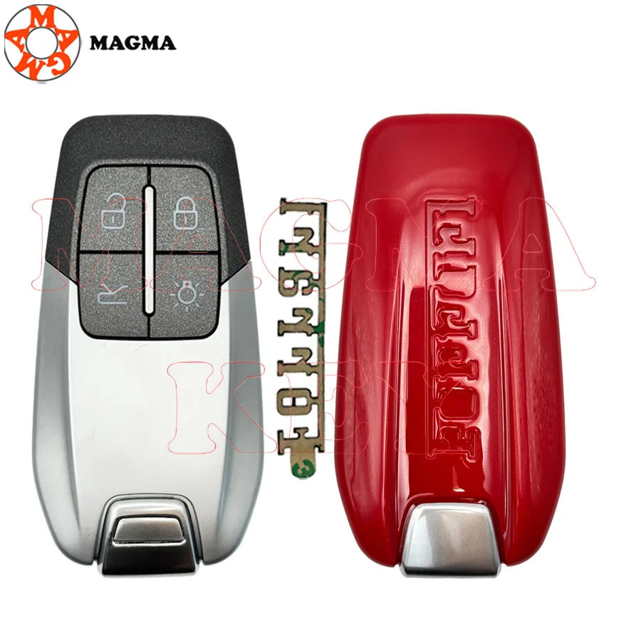 MAGMA استبدال مفتاح قذيفة لفيراري 458 588 488GTB LaFerrari 2014-2020 حافظة مفتاح ذكية عالية الجودة مع L00ogo مع شفرة #4