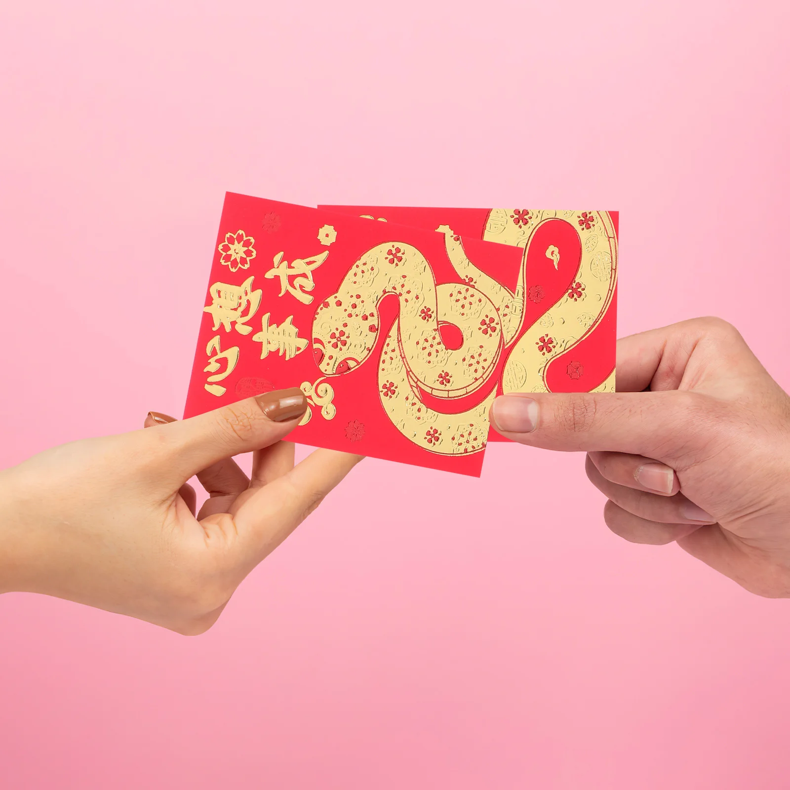 36Pcs Chinese Red Envelopes Year of The Snake Traditional Paper Packets for Lunar New Year Spring Festival Money Envelopes