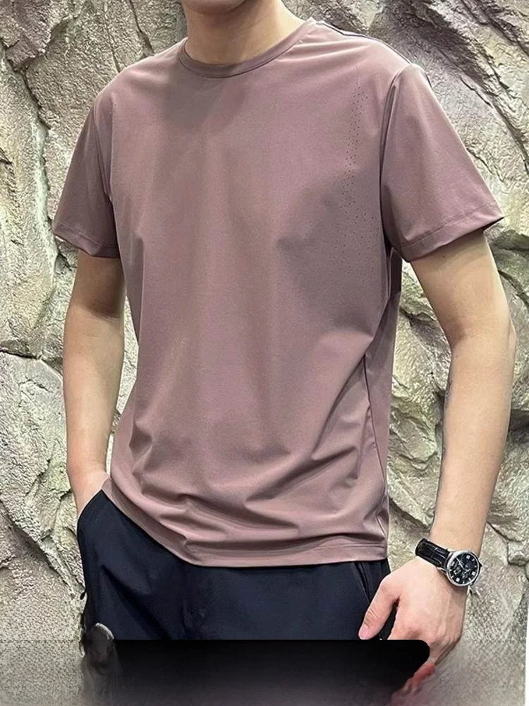 

Mountain Series Outdoor Functional Laser Perforation Heat Sealing Proc Summer Qui Dry Elastic Ice Silk Sports ort S...