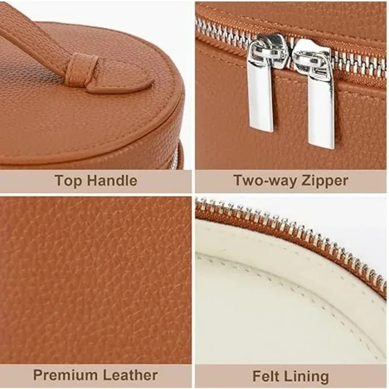 Personalisierte Reise-Kulturtasche mit Namen, tragbare PU-Leder-Aufbewahrungstasche mit separatem Waschfach-Organizer, ideal für Sie – Detail 10