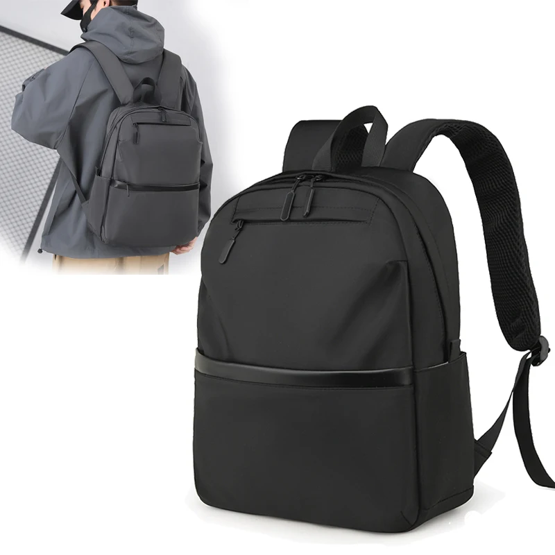 

New Style Men's Business Backpack Oxford Solid Color Large Capacity Student Schoolbag Travel Backpack