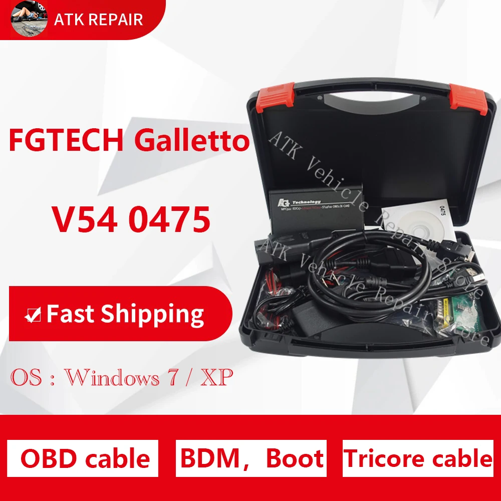 0475 FGTech Galletto V54 Multi vehicle Chip Adjustment Tool OBD Cable BDM Boot Tricore Cable Diagnostic Tool tractor car Truck