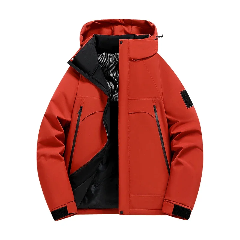 

Мужская повседневная модная и простая куртка Дофамина Куртка Мужские рабочие куртки Модные теплые пуховые куртки с капюшоном на хлопковой подкладке