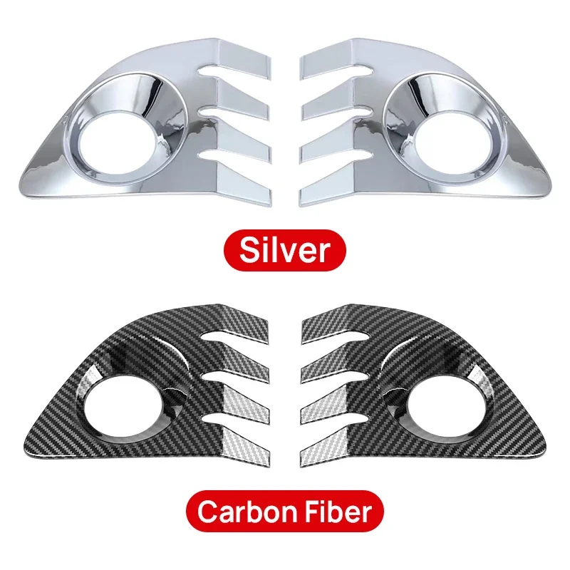 Car Under Front Bumper Fog Light Frame Lamp Shade Grill Cover Bezel Stickers For Toyota Corolla Cross XG10 2021-2024 2025 Hybrid