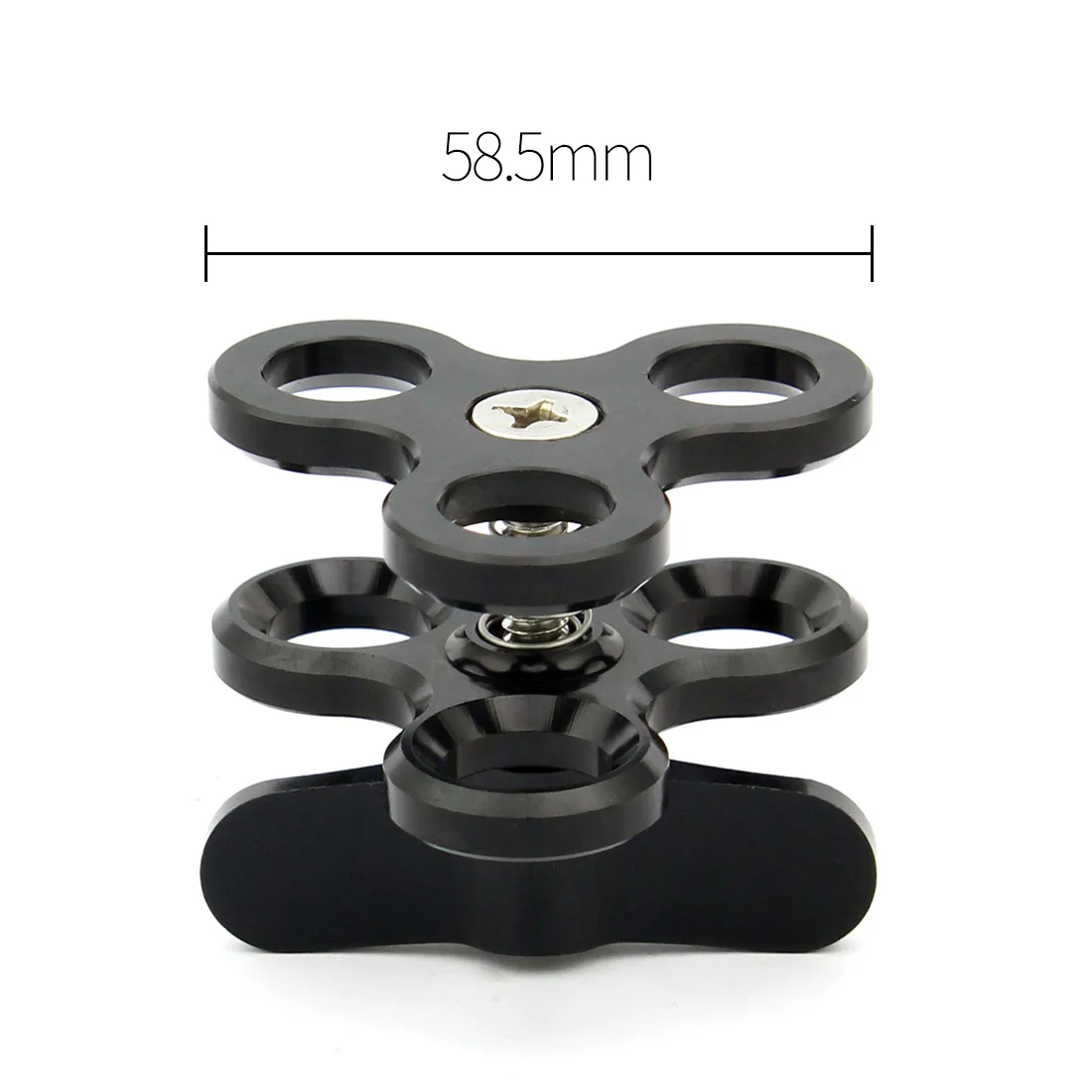 Diving 1 inch Ball Fixture Lights Arm Ball Butterfly Clip Triple Clamp Mount Adapter for Gopro DJI Action DSLR Camera Underwater