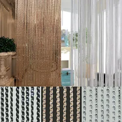 Summer Screen Wedding Living Room Divider Panel String Curtain Hanging Beaded Curtain Door Window Curtains Tassel Fly Screen