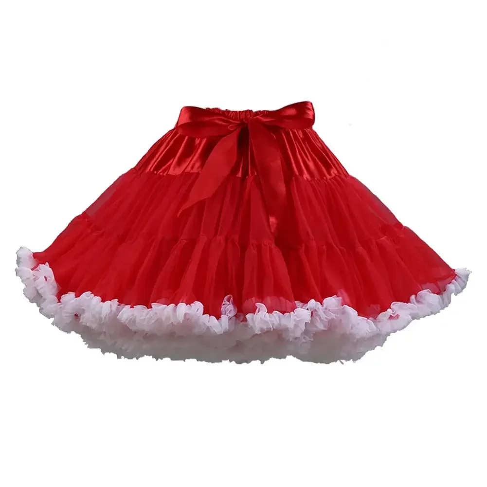 Tulle Petticoats for Women 3 Layered Pleated Tutu Puffy Skirts Party Cosplay Costumes