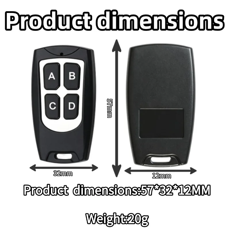AC220V 10A 4CH Wireless Remote Control Switch Relay Receiving Module and 4-channel RF433MHz Remote Control Transmission