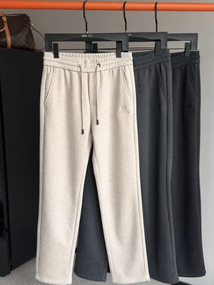 

Стильные повседневные брюки прямого кроя для мужчин, новинка осени-зимы, модные, легкие, универсальные, индивидуальные, элегантные, Haome