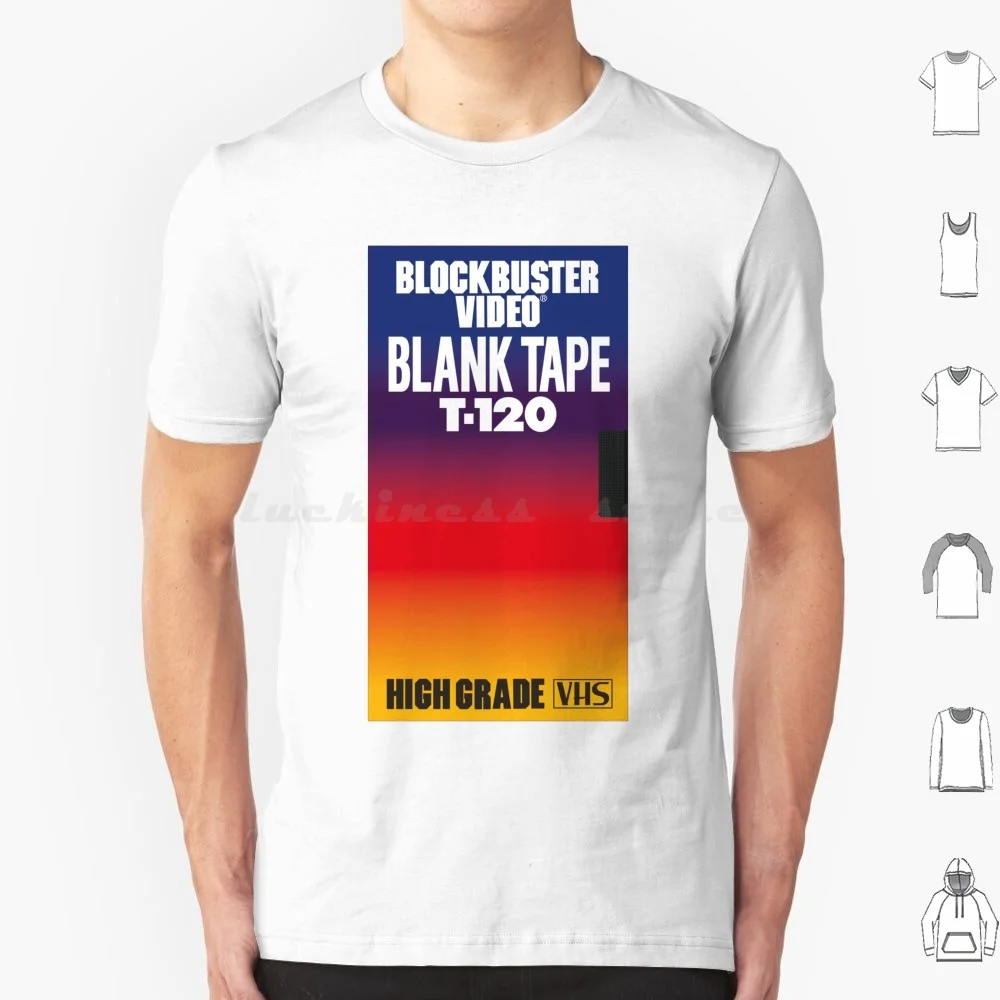 Vhs Blockbuster T-120 T Shirt Men Women Kids 6xl Vhs Blockbuster T 120 T120 Retro Video Vaporwave Synthwave 80s Vintage Blank