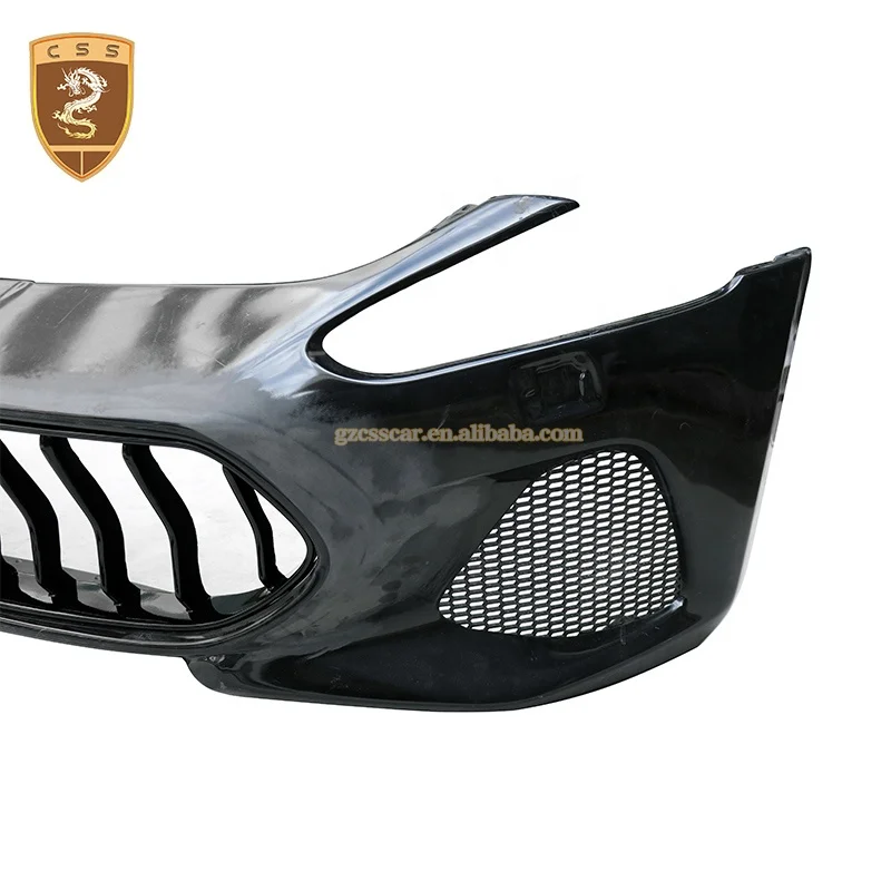 Old Style Upgrade To New Style Abs Material Front Bumper Lip With Grille For Maserati Gt