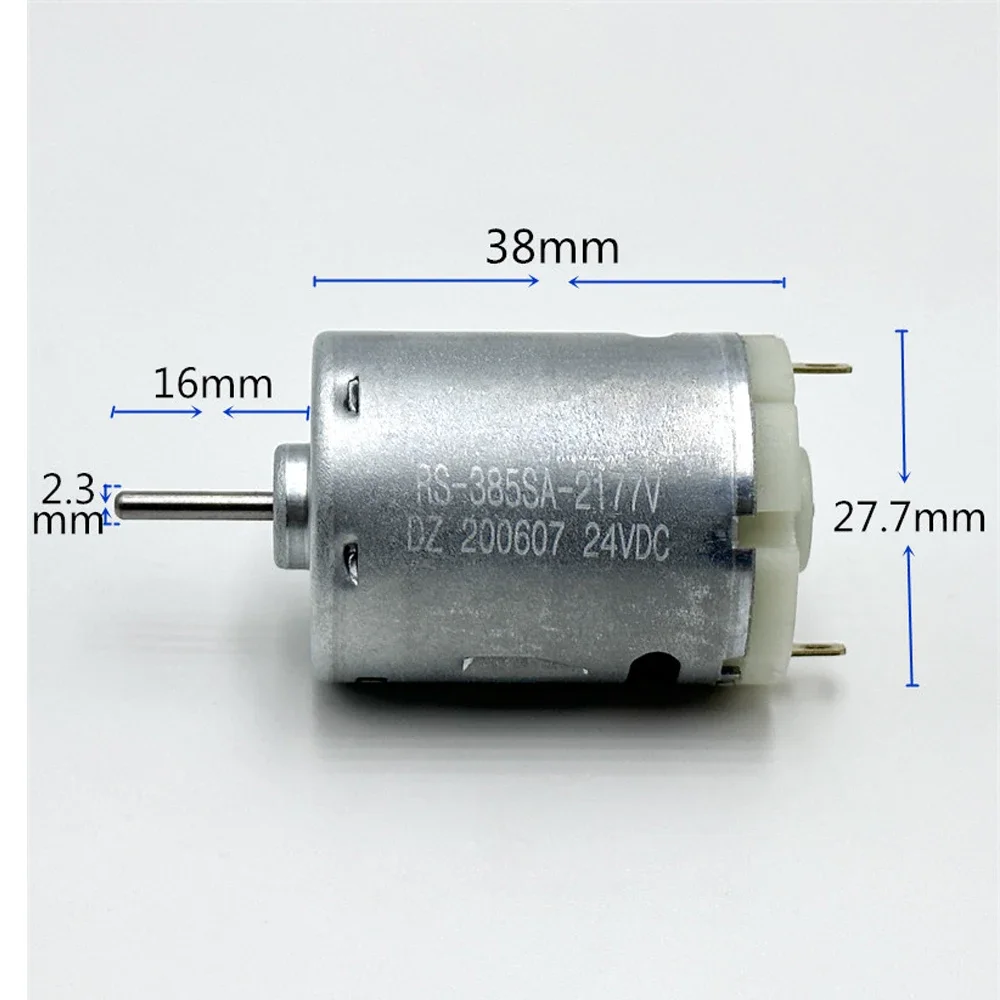 High Speed Carbon Brush Mini 385 Motor RS-385SA-2177 DC 12V 18V 24V 20800RPM Mini 28mm Electric Motor DIY Hair Drier Heat Gun