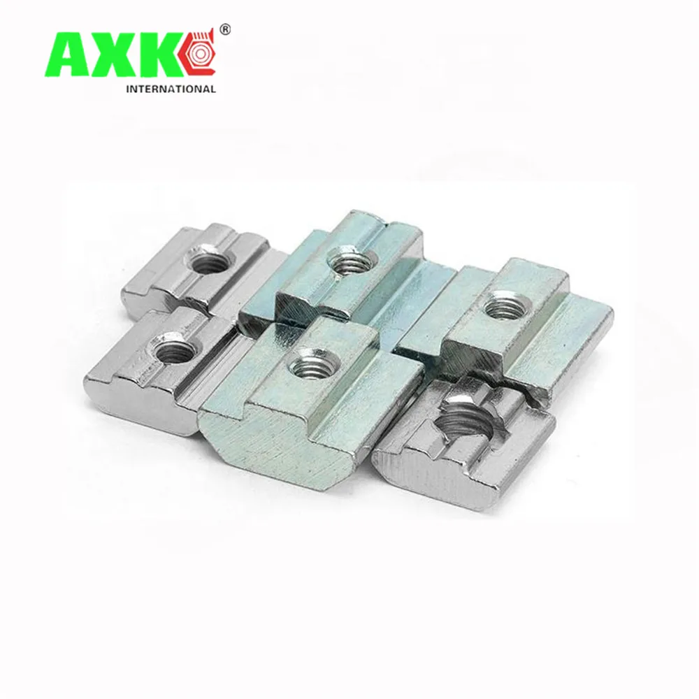 M3 M4 M5 M6 M8 M10 T Block Square nuts T-Track Sliding Hammer Nut for Fastener Aluminum Profile 2020 3030 Square T Slot Nuts