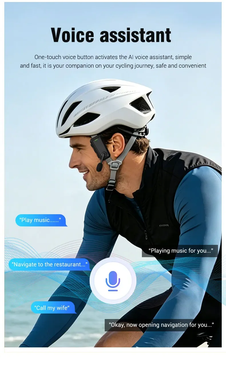 1/2 Stück C10 Bluetooth 6.0 Helm-Intercom-Headset, kabellose Motorrad-Kopfhörer mit Geräuschunterdrückung für Outdoor-Klettern und Radfahren – Detail 11