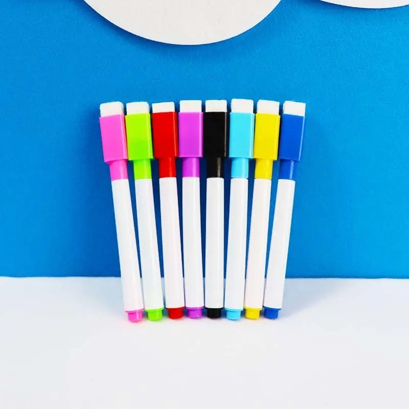 Color Whiteboard Pen Set Magnetic Erasable Water Based Brushes Painting Supplies Watercolor Pen Marking Pen Learning Supplies