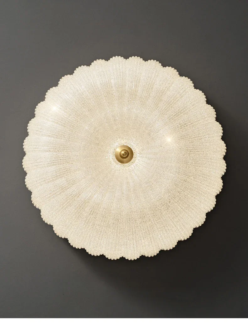 New Technology Acrylic Lampshade Crystal Sand Ceiling Light for Living Room Dining Room Bedroom Corridor LED Lighting Fixtures