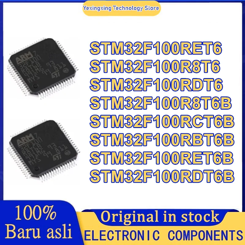 5 قطعة STM32F100RET6 STM32F100R8T6 STM32F100RDT6 STM32F100RCT6B STM32F100RBT6B STM32F100RDT6B STM32F100R8T6B STM32F100RET6B جديد