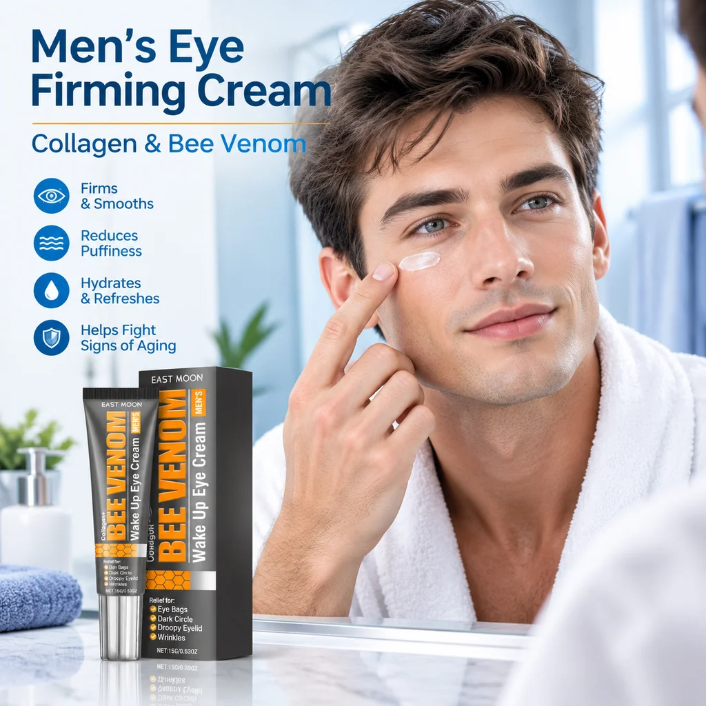 East Moon Collagen Eye Firming Cream Fade Fine Lines Deeply Moisturizing Reduce Dryness Improve Dark Circles Men Eye Care Lotion