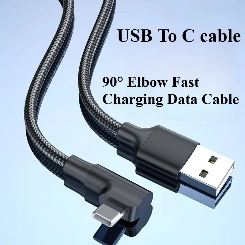 

Mobile Game Elbow Cable USB To Type-c Fast Charging Data Cable Suitable for iPhone Samsung Xiaomi Redmi Charging Cable