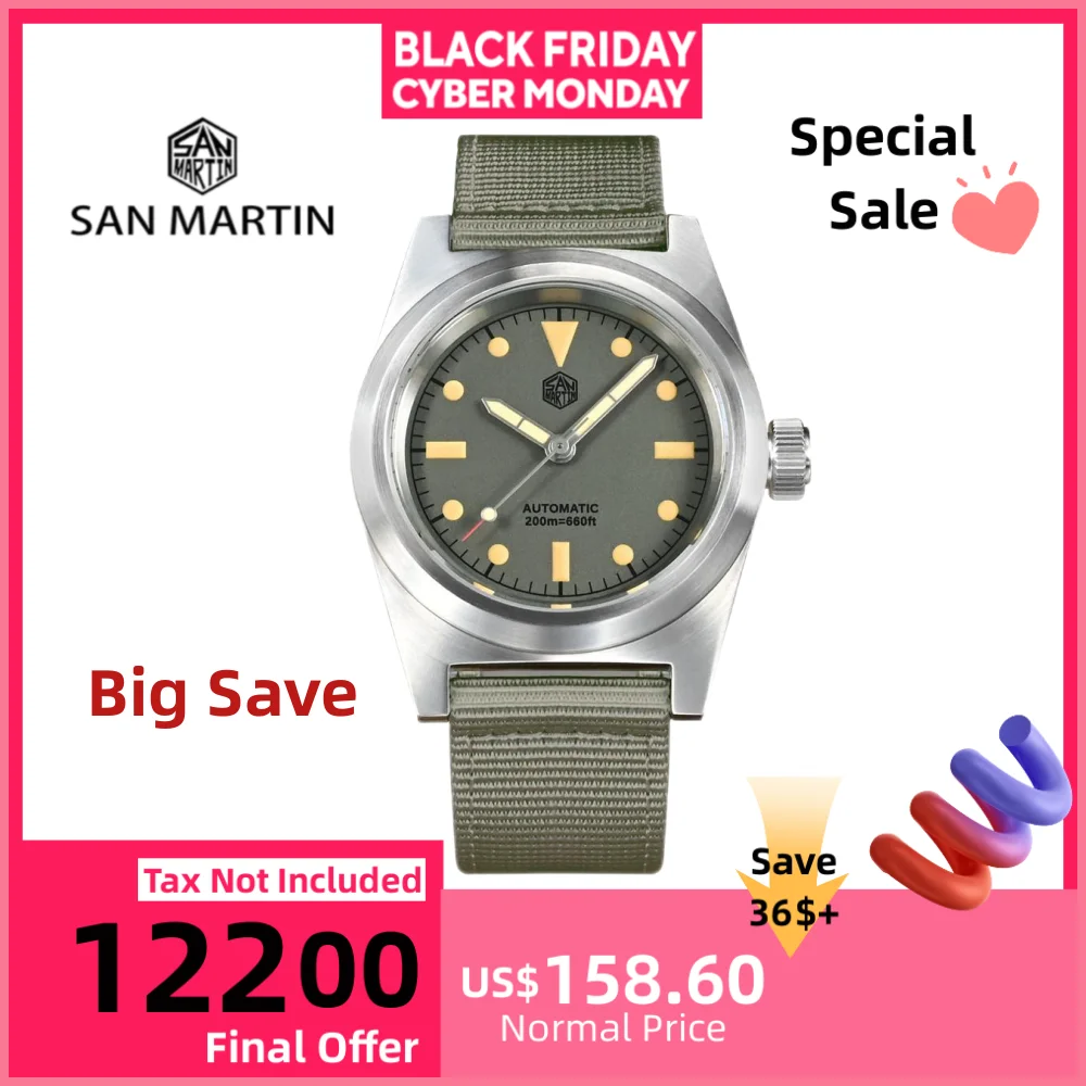 

San Martin 38 мм автоматические механические часы YN55A наручные часы с автоподзаводом дайвер с сапфировым стеклом C3 светящиеся 20 бар водонепроницаемые SN0029C