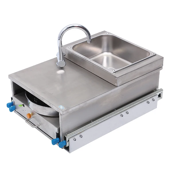 GR-C006B Kitchen Gas Stove and Sink Combination Unit for RV Motorhome caravan Campervan Sliding-Out Design