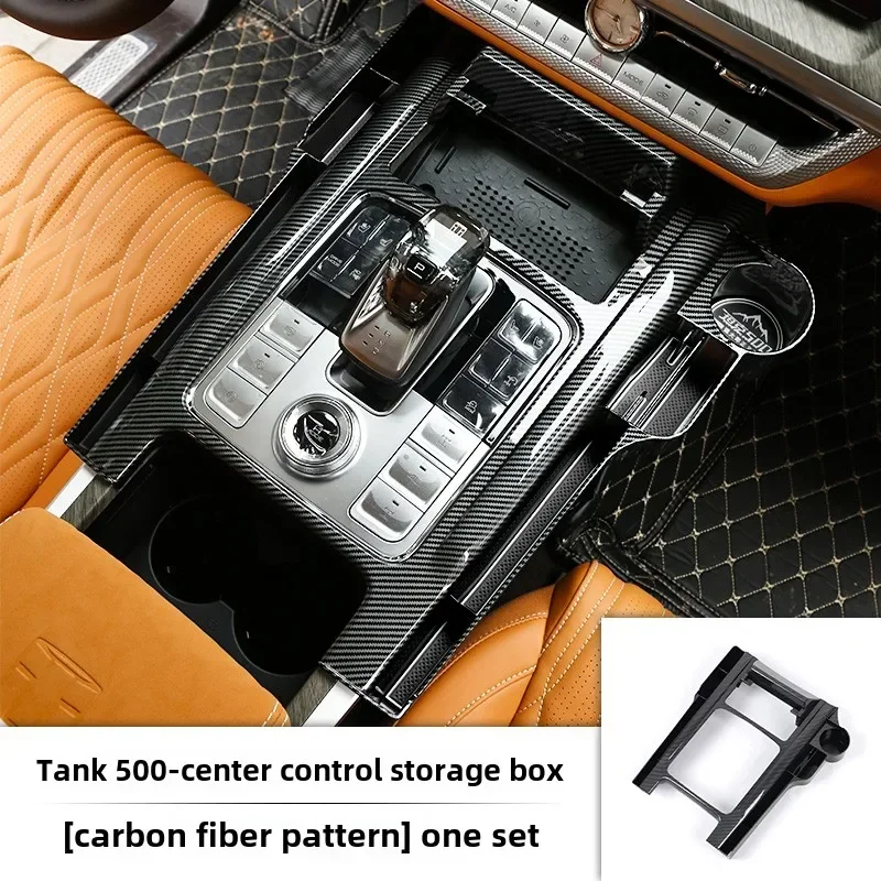 Car Center Console Storage Box Water Cup Mobile Phone Holder For Great Wall GWM WEY Tank 500 2022 2023 2024 2025 Car Accessories