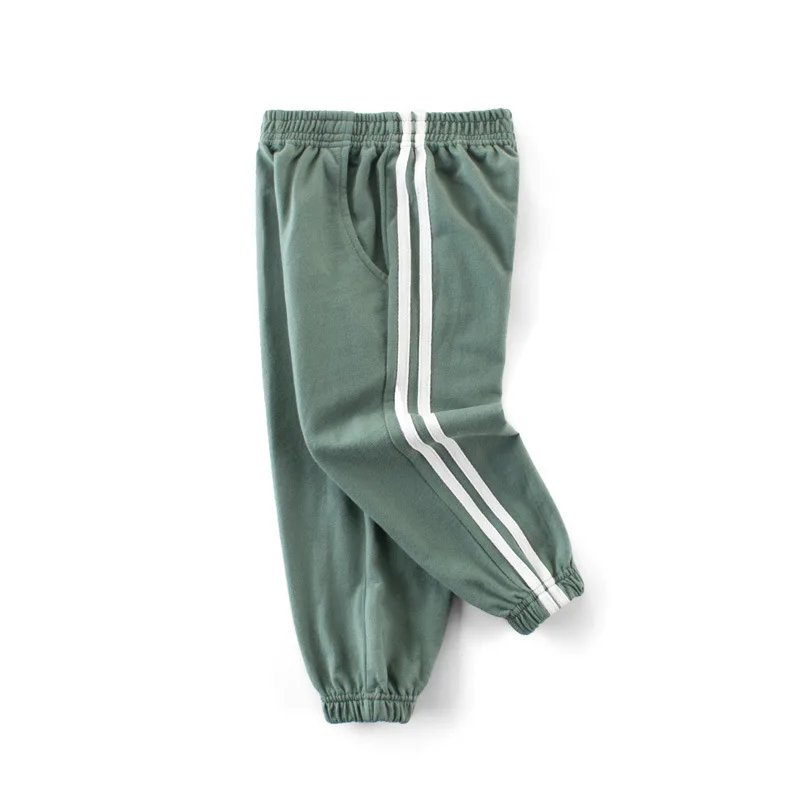 2-8T Toddler Kid Baby Boys Girls Clothes Cotton Striped Pants Casual Plain Loose Bottom Infant Clothing Fall Childrens Trousers