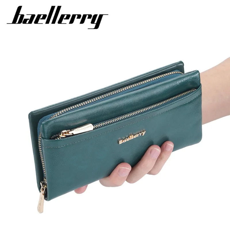 Baellerry Ladies' Long Wallet with Multiple Card Slots for Large Capacity Mobile Phone Storage Fashionable Handbag for Women