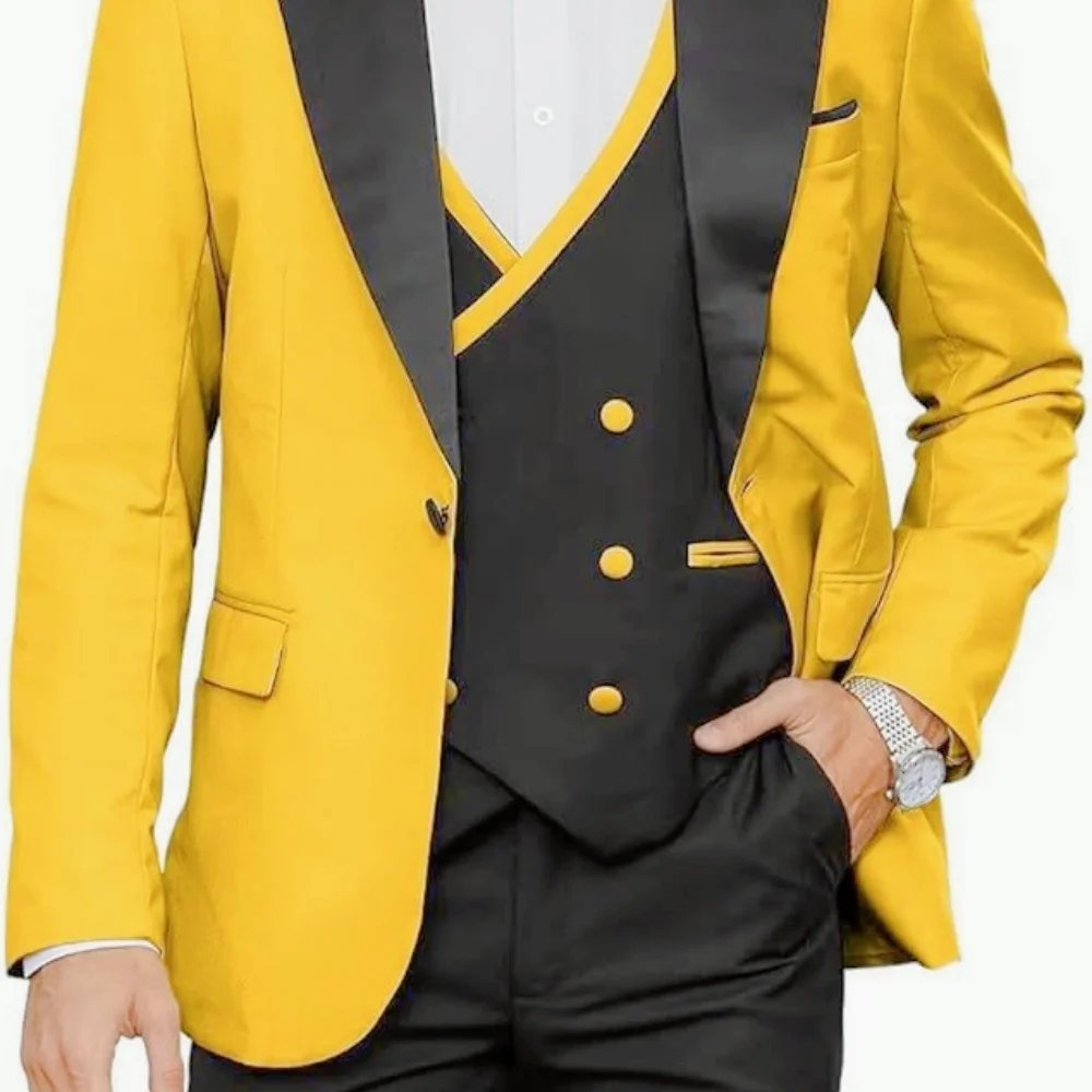 

Men's Wedding Suit Three-Piece Set Casual Best Man Groom Wedding Attire Suit Jacket Suit Vest Suit Pants Men's Formal Wear