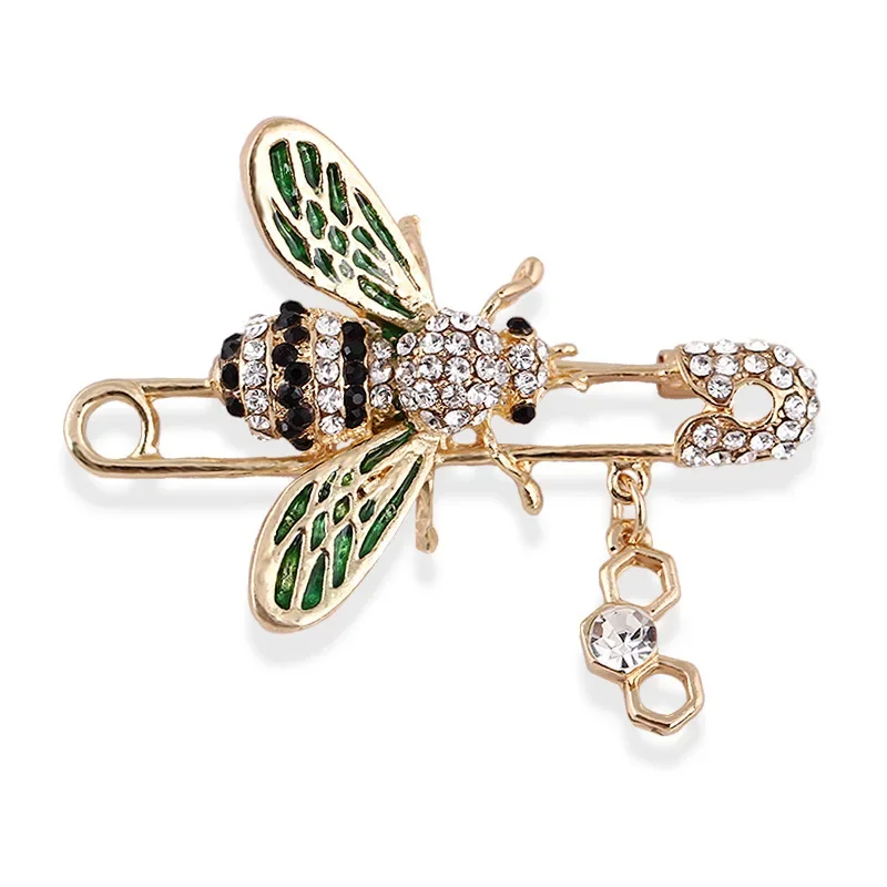 2 Pcs/Pack Creative Bee Brooch Women's Accessories Elegant Coat Cardigan All-match Clothes Jewelry Pin Buckle Collar Pin