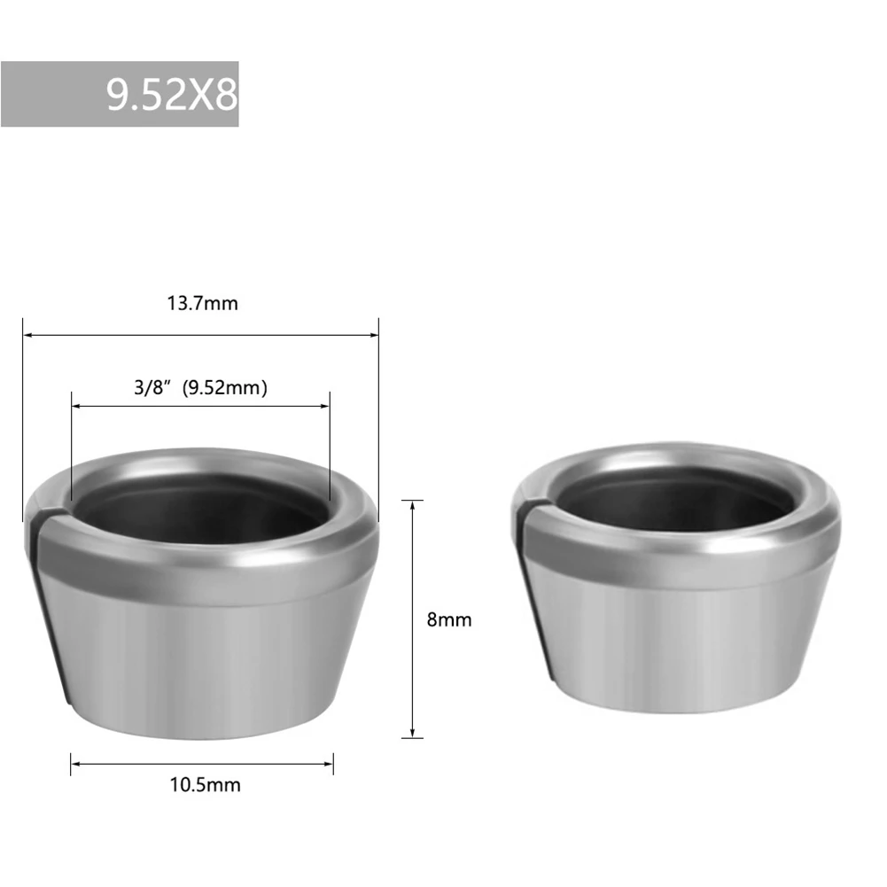 2PCS Carbon Steel Collet Chuck Adapter For Engraving Trimming Machine Wood Route Bit Collets 6/6.35/8/9.5/10mm