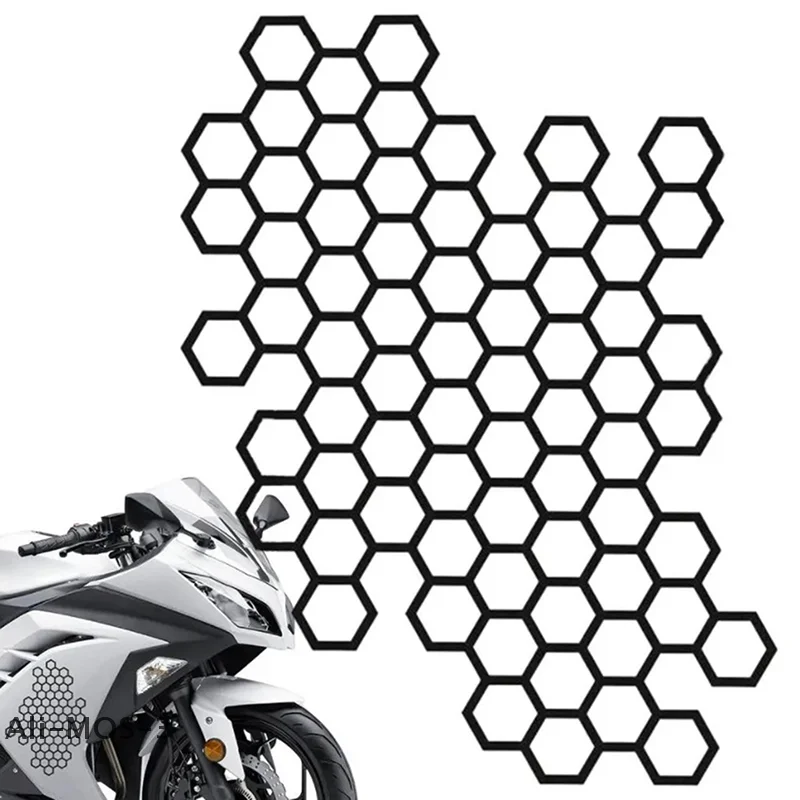 

【S】Motorcycle Sticker Honeycomb Helmet Decals Stickers Car Refit Creative Body Decoration Decals Waterproof Bumper Sticker
