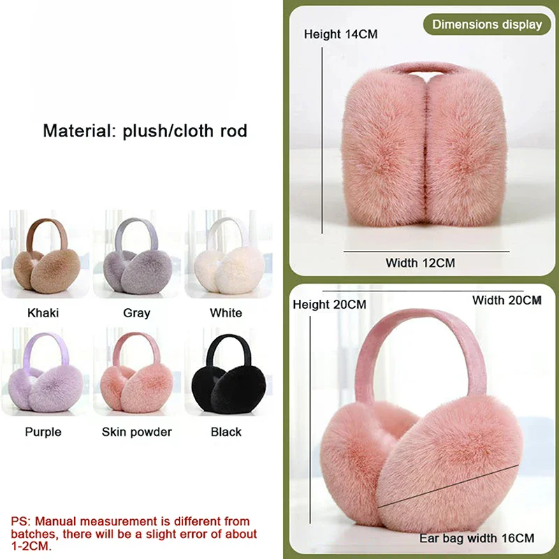 أزياء الشتاء الدافئة غطاء للأذنين رقيق الأذن إفشل للنساء لينة أفخم غطاء للأذنين الفتيات الفتيان الطقس البارد الأذن دفئا طوي سماعات الأذن #6