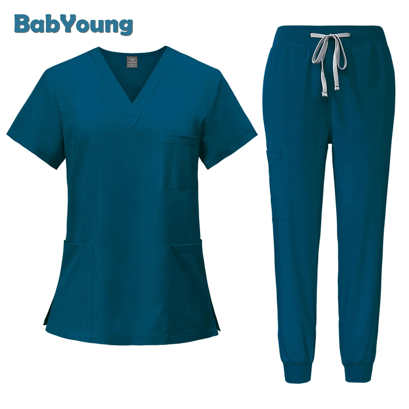 Mehrfarbige Unisex kurz ärmel ige phare Krankens ch wester Uniform Krankenhaus arzt Arbeits kleidung orale Zahn chirurgie Uniformen medizinische Peelings Sets