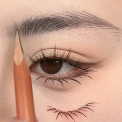 Wild Eyebrow Pencil Lasting Grayish Brown Eyebrow Tattoo Waterproof Lying Silkworm Brow Pen with Brush Korean Makeup Cosmetics