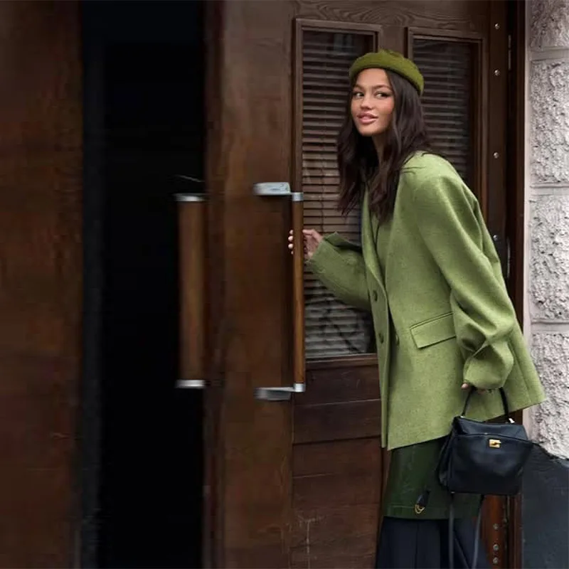

Retro Elegant Jacket Short Skirt Set Women Loose Vintage Outerwear Stylish Casual-Chic 2025 Autumn Street Wear