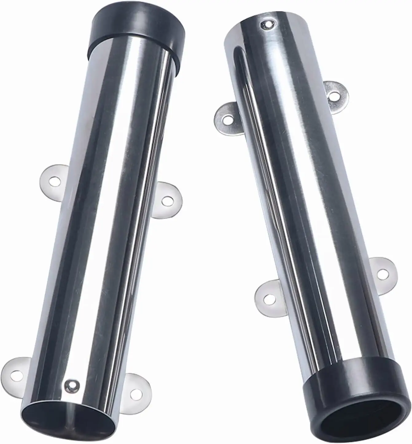 الجانب جبل الصيد رود حامل ، الفولاذ المقاوم للصدأ رود مقعد للقوارب البحرية واليخوت ، 10 "، 2 قطعة