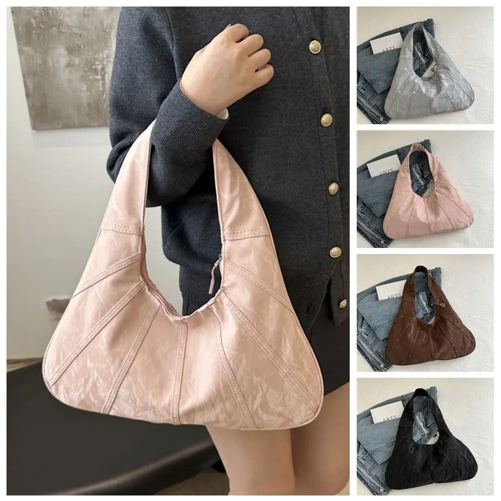 

Portable Shoulder Bag Vintage Hobo Bag Handbag Large Capacity Underarm Bag Fashionable Minority Design Crescent Bag Students