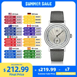 FARASUTE erkekler otomatik mekanik İzle lüks Retro 38mm atlama zamanlama otomatik İzle safir ayna su geçirmez izle