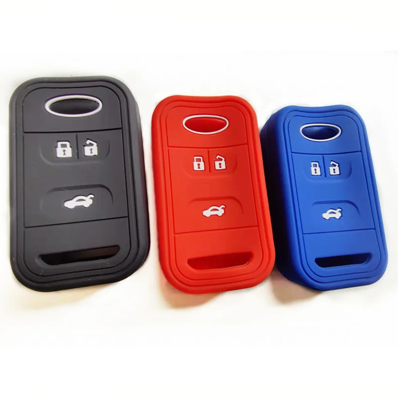 Silicone Key Case Car Styling For Chery 3 Buttons Tiggo Arrizo Pro 8 7 5X Auto Smart Remote Key Cover Protector Car Accessories