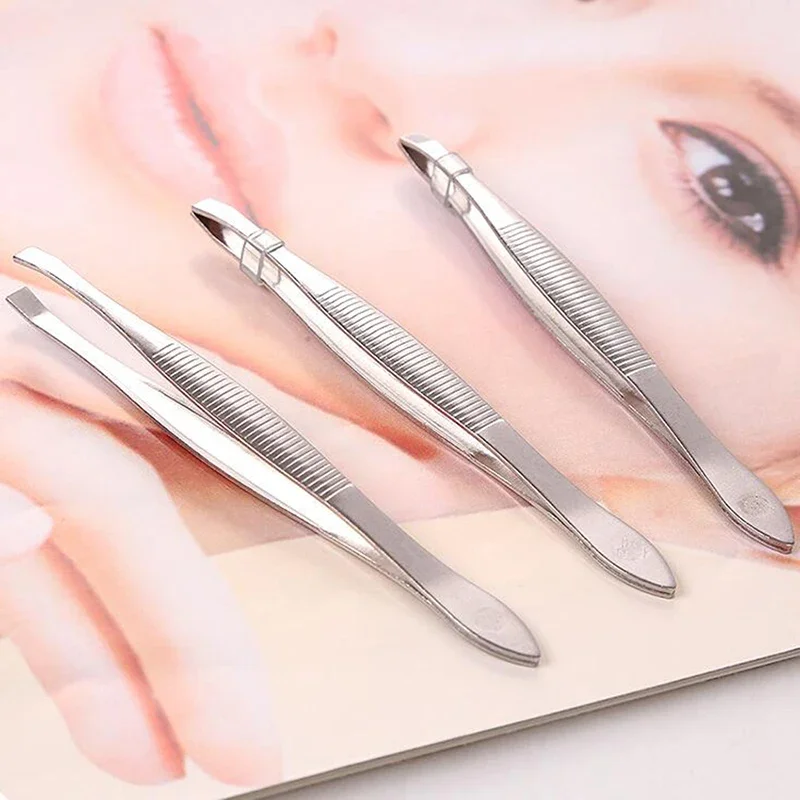 Eyebrow Stainless Steel Tweezers Plucking Clip Pliers Tweezers Eyebrows Plucking Beard пинцет для бровей Pinzas Electrónica