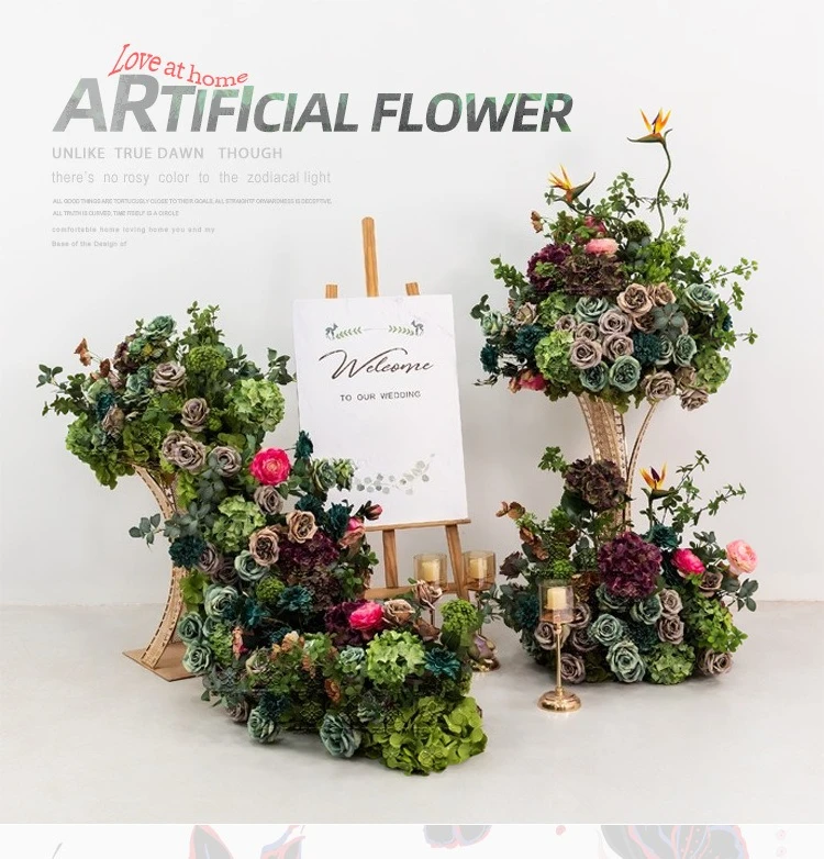 Künstliche Blumenkugel-Set Seidenblumen-Reihe Hochzeitsbühnen-Dekoration Schaufenster-Display Kunstblumen-Tischdekoration Großhandel für Veranstaltungen – Detail 5