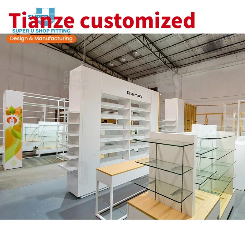 

(customized)Pharmacy Shop Display Cabinet Medicine Display Shelves Pharmacy Interior Decoration Pharmacy Display Stand