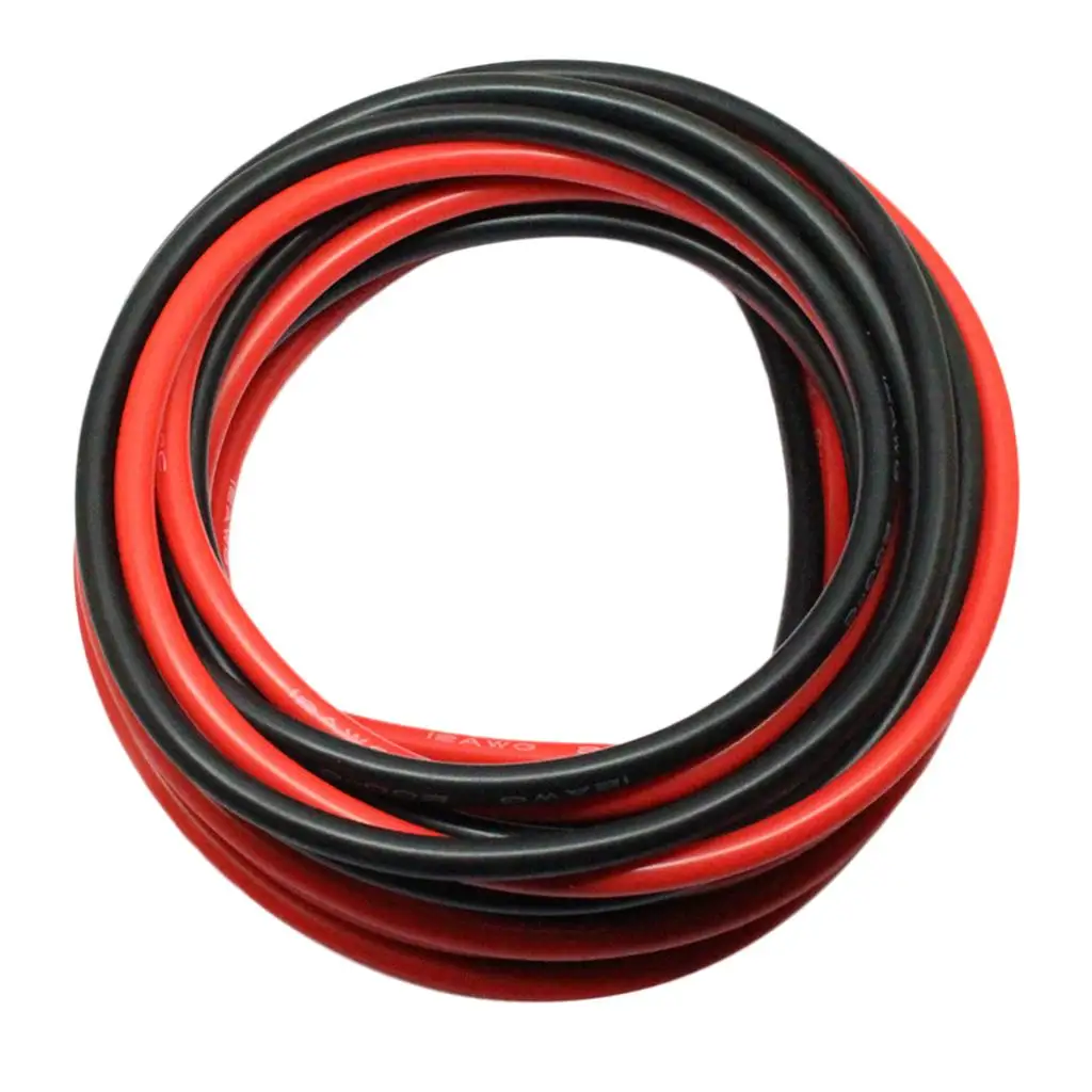 

2 Roll 12 AWG 20 Feet Gauge Silicone Wire Flexible Stranded Copper Cables