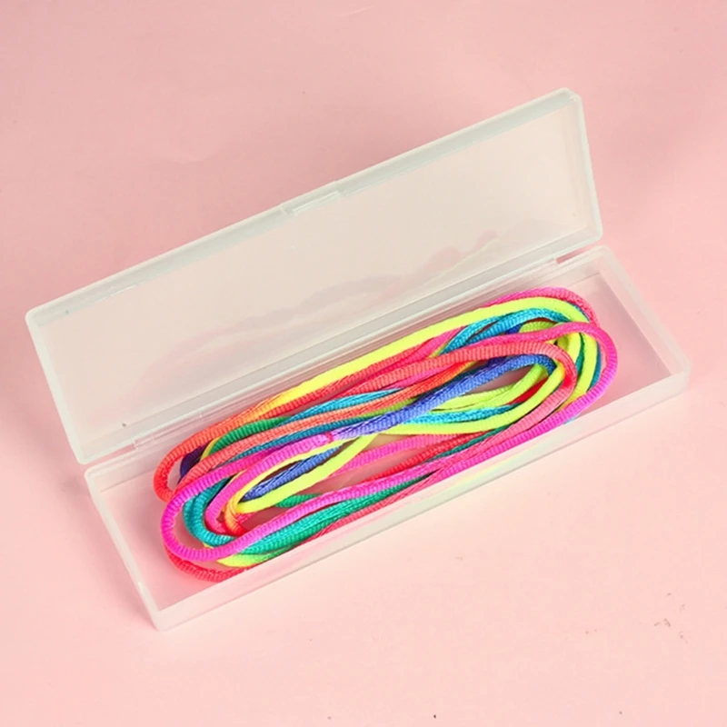 3 Pcs Rainbow Finger Twist Ropes Nylon Fun Party Game for Kids Birthday Gifts W3JF