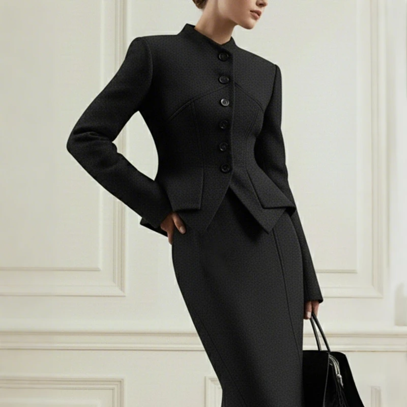 Modigirl Giacca corta formale da donna 2026 Primavera Autunno Raccogliendo la vita sul posto di lavoro Occasioni per ufficio aziendale Abbigliamento da lavoro per donna