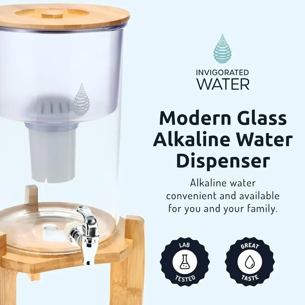 Hot-sellingCustomizable pH Recharge Glass Alkaline Water Filter Dispenser - Countertop Water Filter System - Purifier Pitcher fo